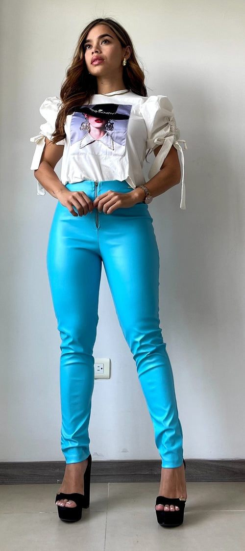 Leggis Cuerina Cierre Bota Tubo