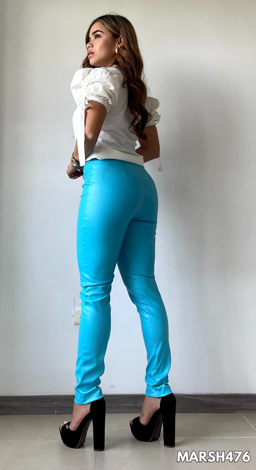 Leggis Cuerina Cierre Bota Tubo