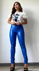 Leggis Cuerina Cierre Bota Tubo