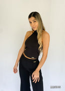 Blusa Manga Sisa Cuello Alto Cierre Atra