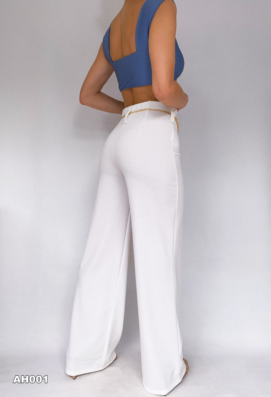Pantalon Correa Tiro Alto Crepe