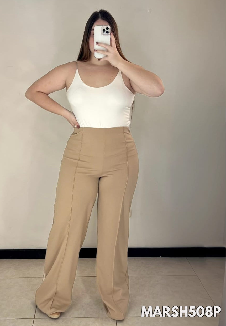 Pantalon Tiro Alto Vena Delantera Plus