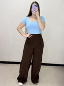 Pantalon Tiro Alto Vena Delantera Plus