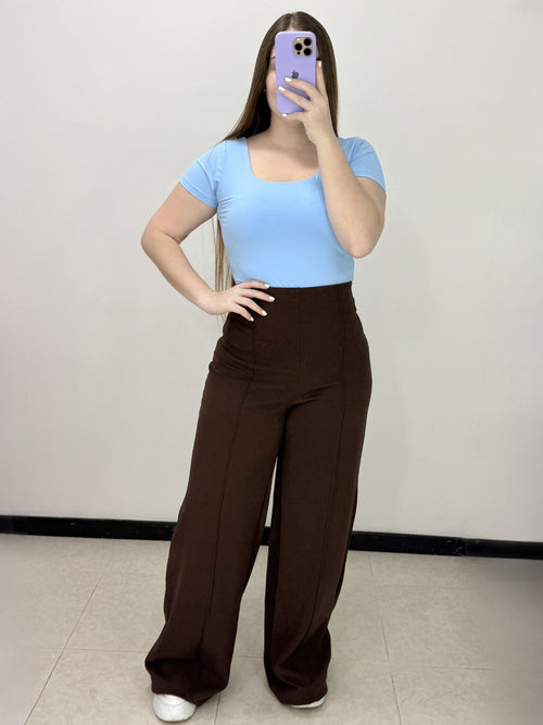 Pantalon Tiro Alto Vena Delantera Plus