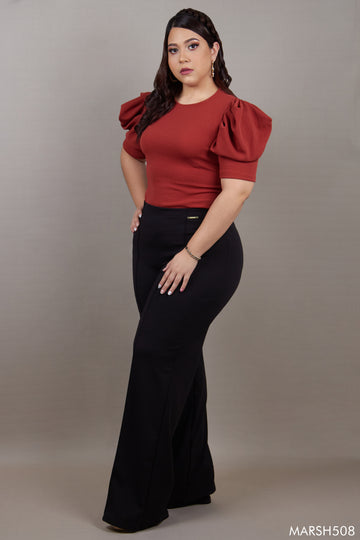 Pantalon Tiro Alto Vena Delantera Plus