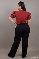 Pantalon Tiro Alto Vena Delantera Plus