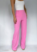 Pantalon Tiro Alto Crepe Vena Delantera