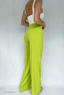 Pantalon Tiro Alto Crepe Vena Delantera