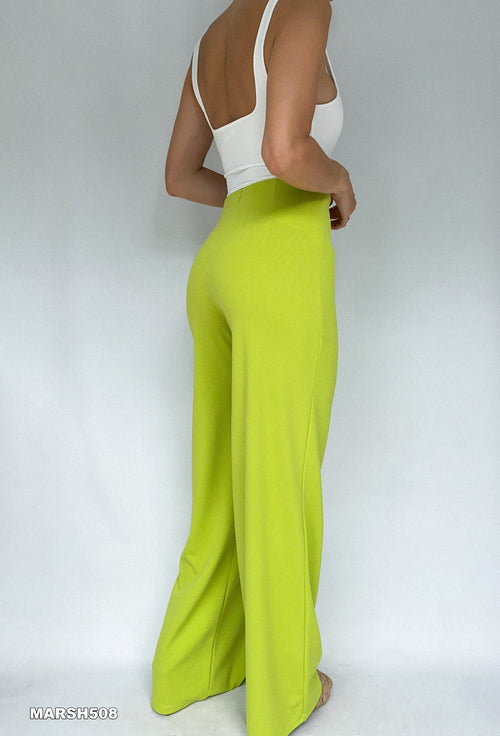 Pantalon Tiro Alto Crepe Vena Delantera