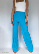 Pantalon Tiro Alto Crepe Vena Delantera