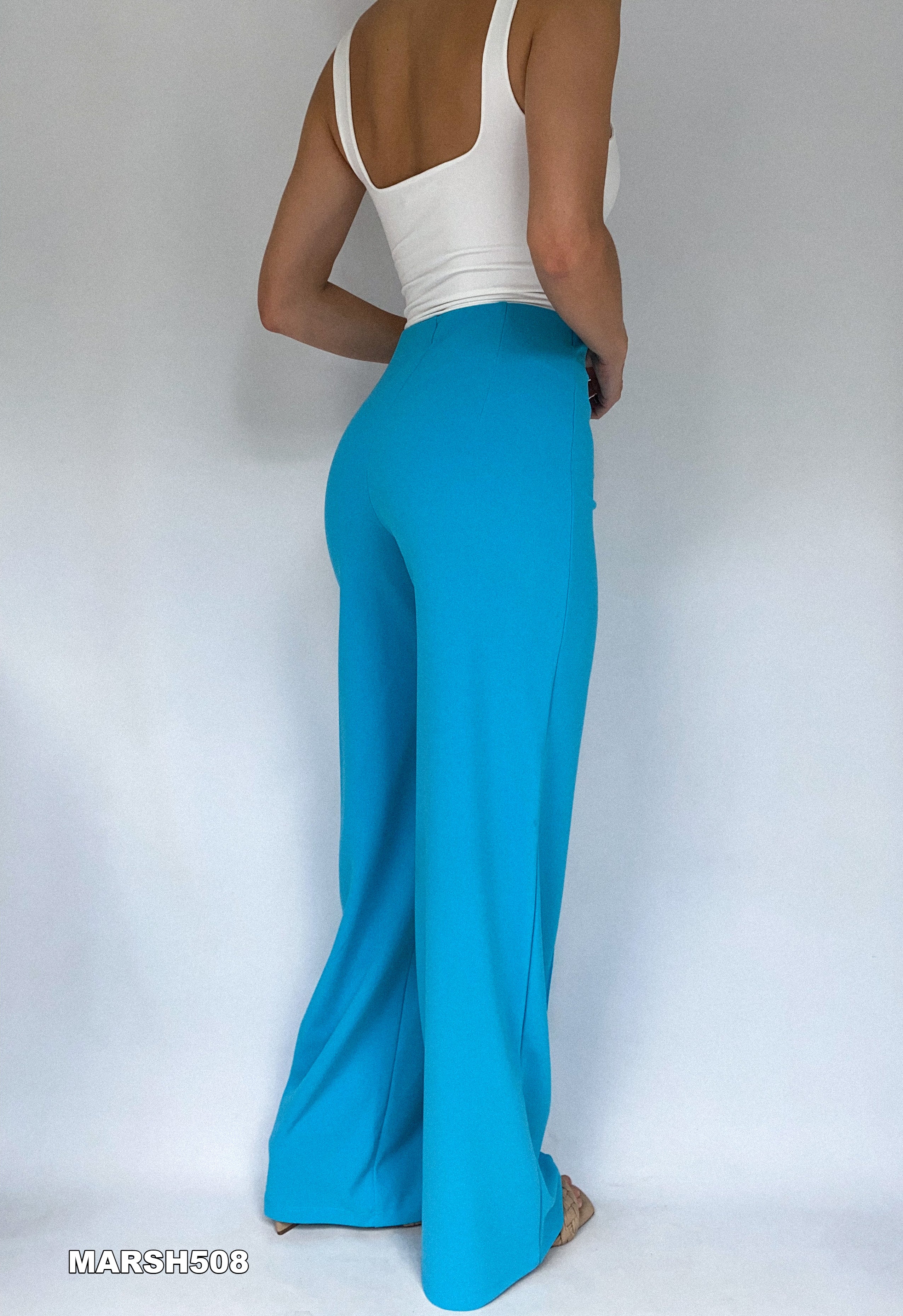 Pantalon Tiro Alto Crepe Vena Delantera