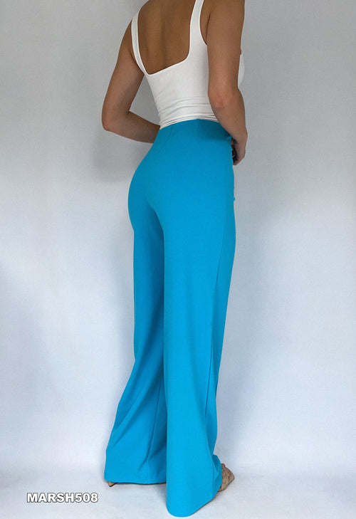 Pantalon Tiro Alto Crepe Vena Delantera