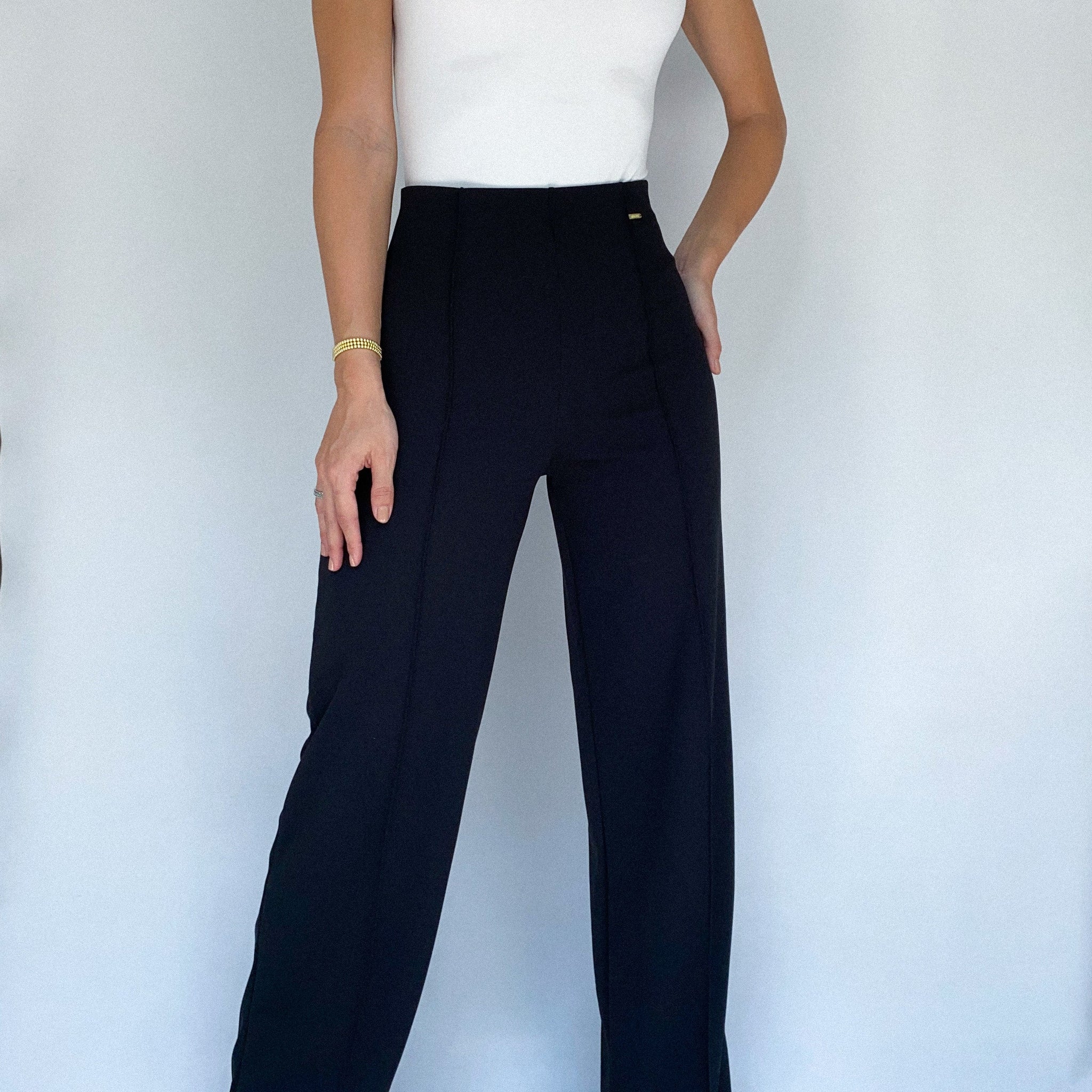 Pantalon Tiro Alto Vena Delantera Plus