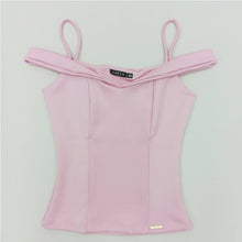 Cargar imagen en el visor de la galería, Blusa manga sisa cuello bandeja de tiras
