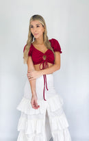Blusa Manga Corta Bombacha Centro Runche