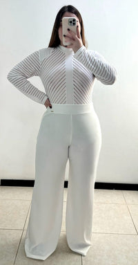 Enterizo Manga Larga Unicolor