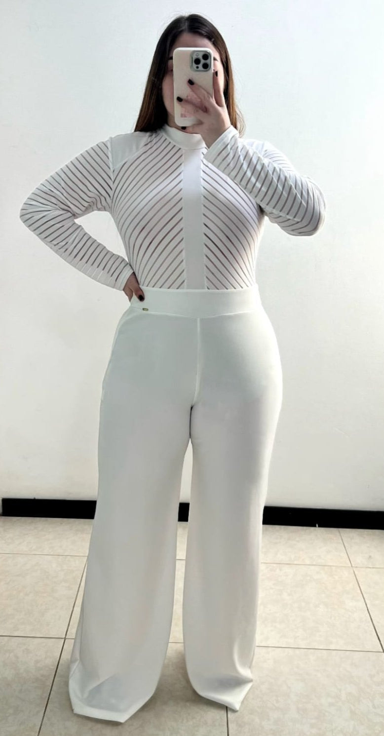 Enterizo Manga Larga Unicolor