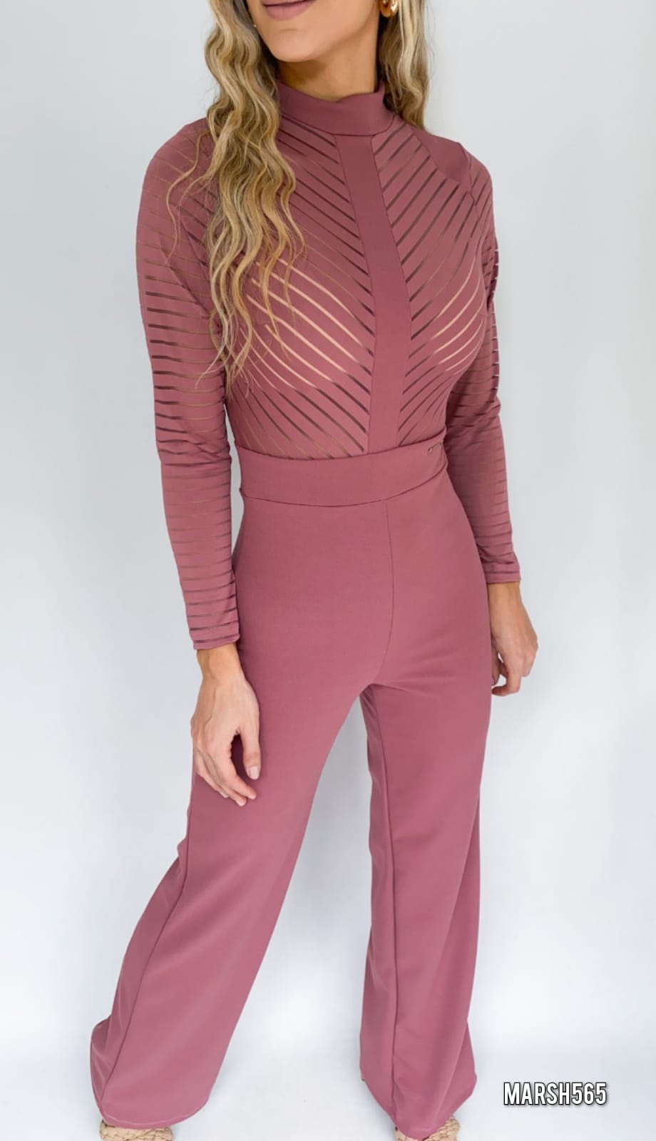 Enterizo Manga Larga Unicolor