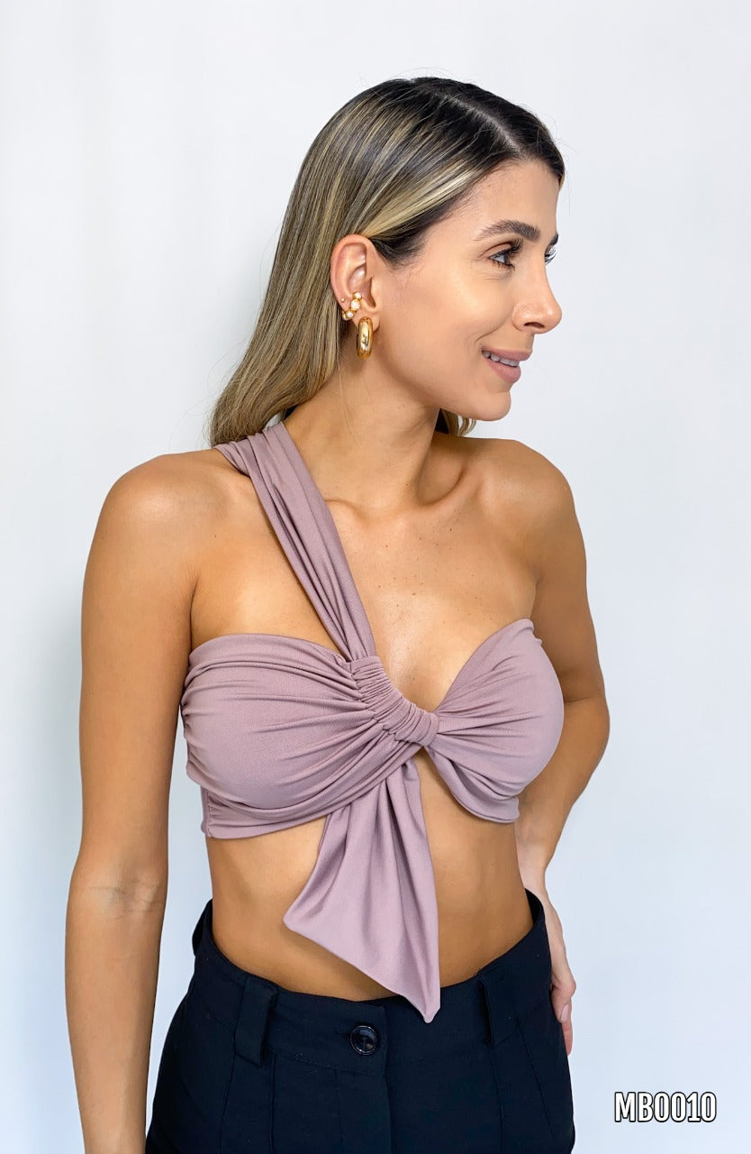 Crop Top Asimetrico Solo Fondo