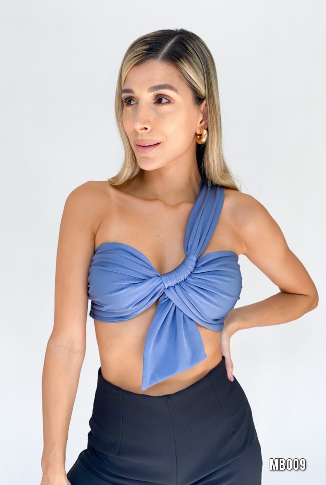 Crop Top Solo Hombro Runchado