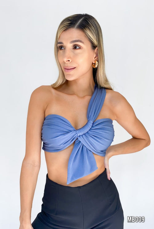 Crop Top Solo Hombro Runchado