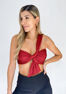 Crop Top Solo Hombro Runchado