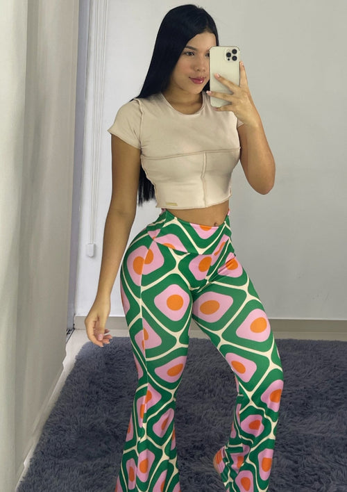 Pantalon Bota Campana Estampado