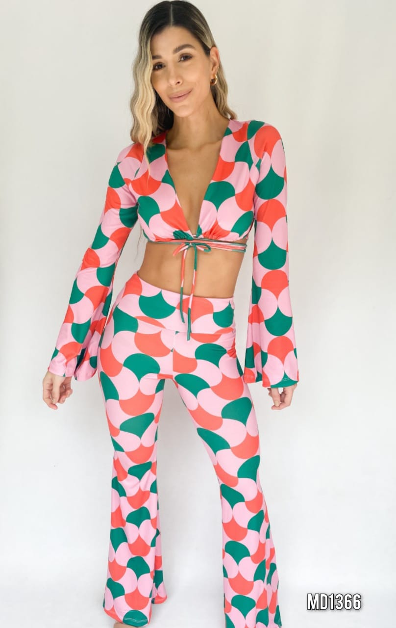 Conjunto Blusa Manga Larga Pantalon Bota