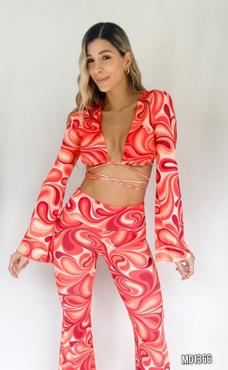 Conjunto Blusa Manga Larga Pantalon Bota