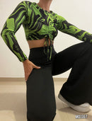 Blusa Manga Larga Cuello Runche Centro