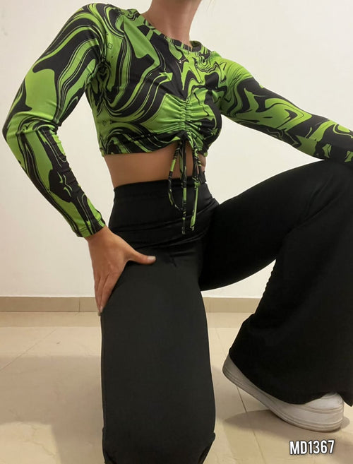 Blusa Manga Larga Cuello Runche Centro