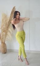 Pantalon Tiro Alto Pliegues