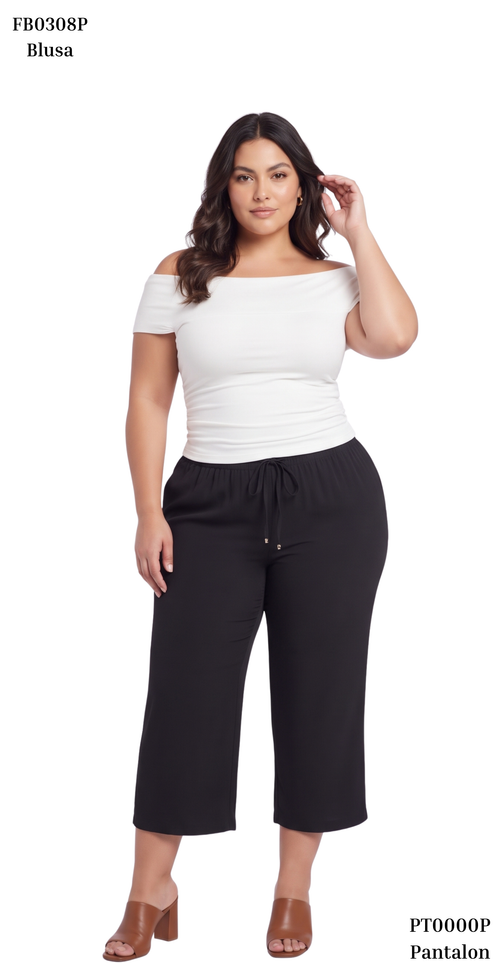 Pantalon Tipo Capri Tiras Amarrar Cintur