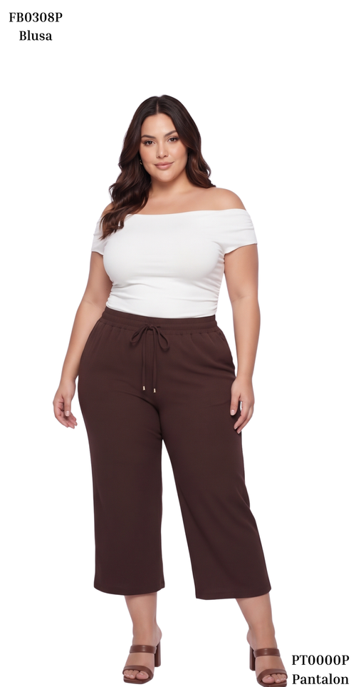 Pantalon Tipo Capri Tiras Amarrar Cintur