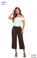 Pantalon Tipo Capri Tiras Amarrar Cintur