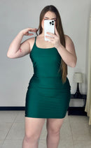 Vestido Tiras Licrado Plus