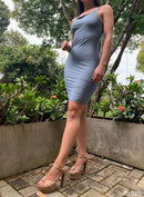 Vestido tiras licrado