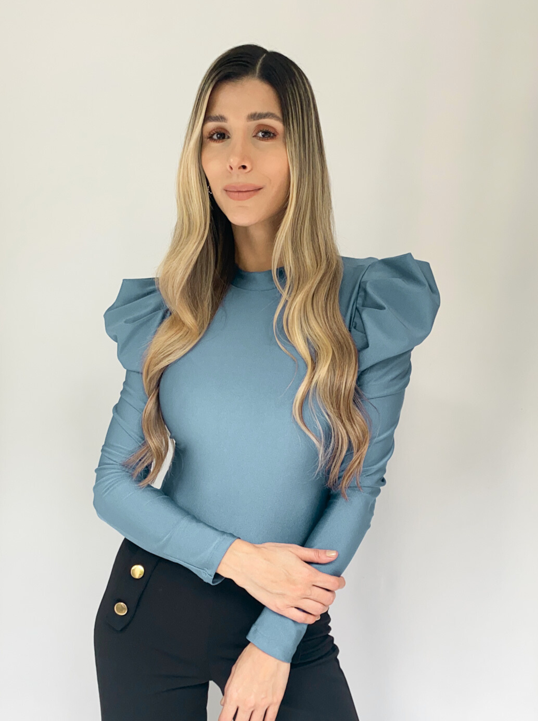 Body Manga Bombacha Cuello Alto