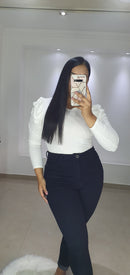 Blusa Manga Larga Bombacha Talla Plus