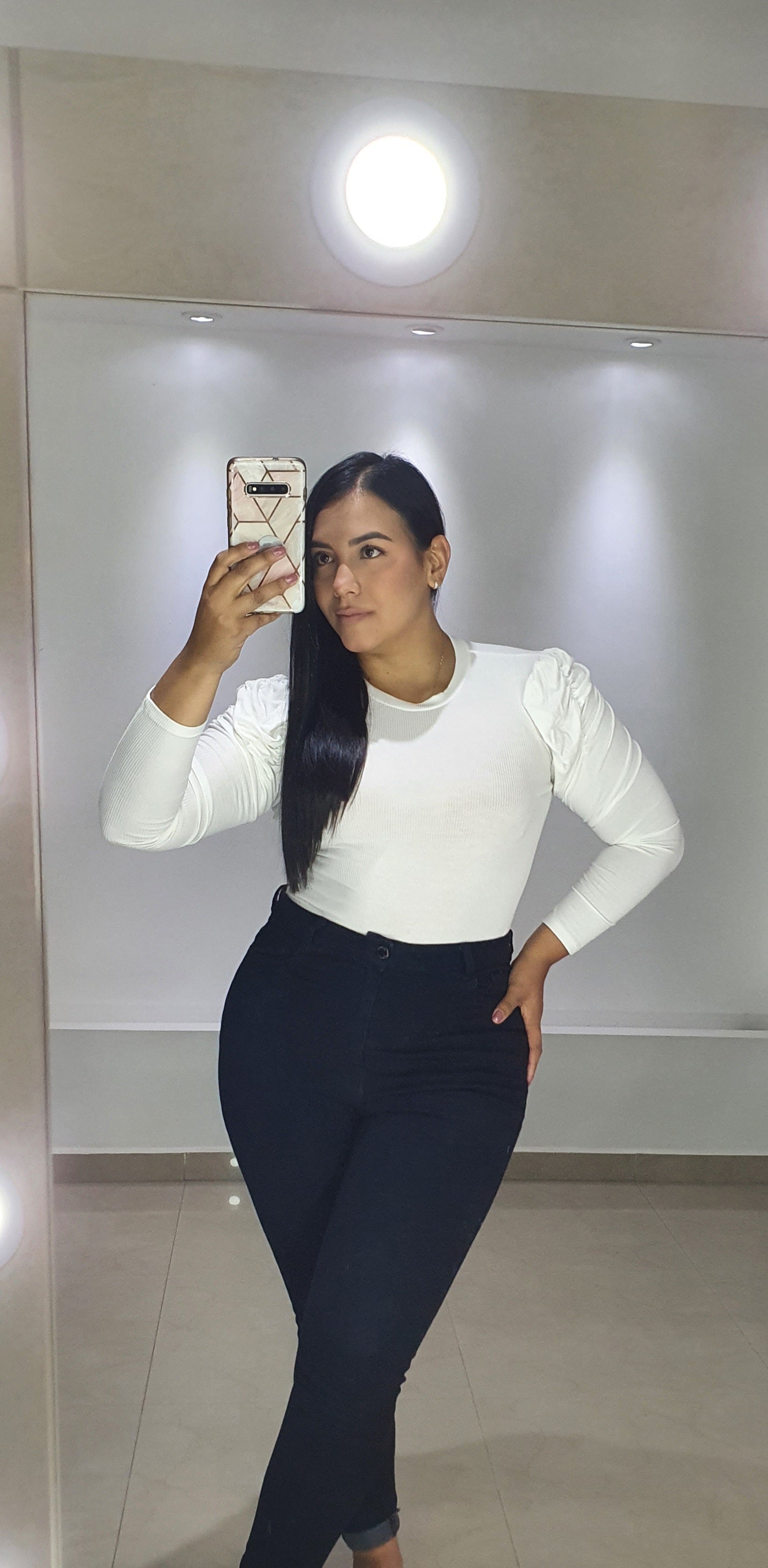 Blusa Manga Larga Bombacha Talla Plus