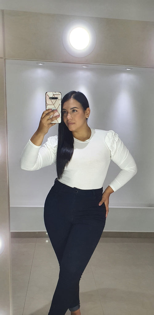 Blusa Manga Larga Bombacha Talla Plus