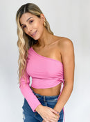 Blusa Rib Asimetrica Runcho Costado