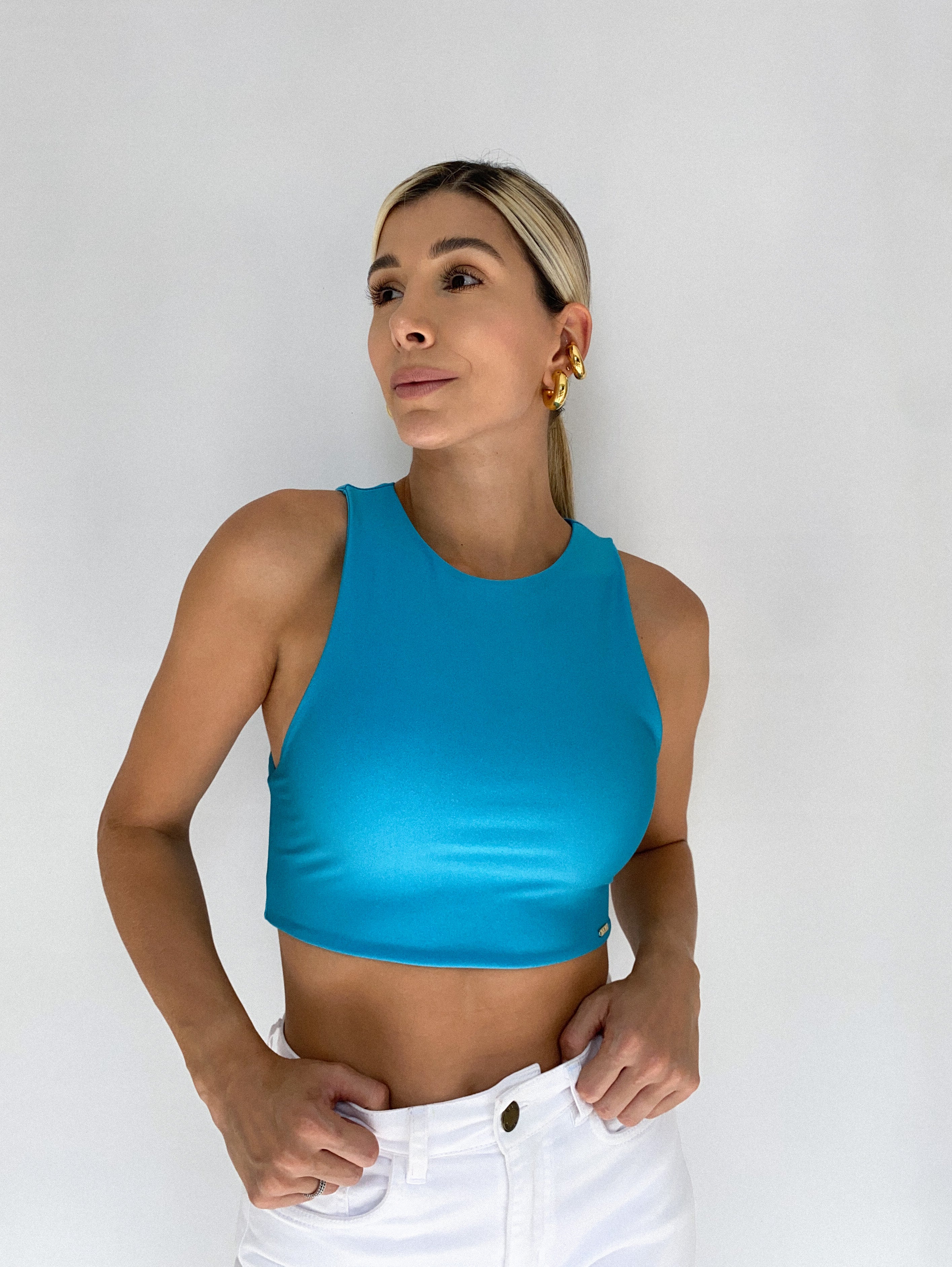 Blusa Manga Sisa Embonada Corta