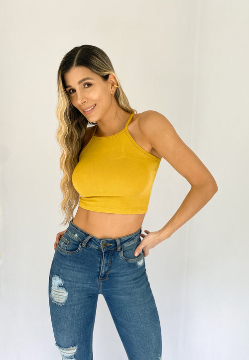 Blusa Manga Corta Tiras