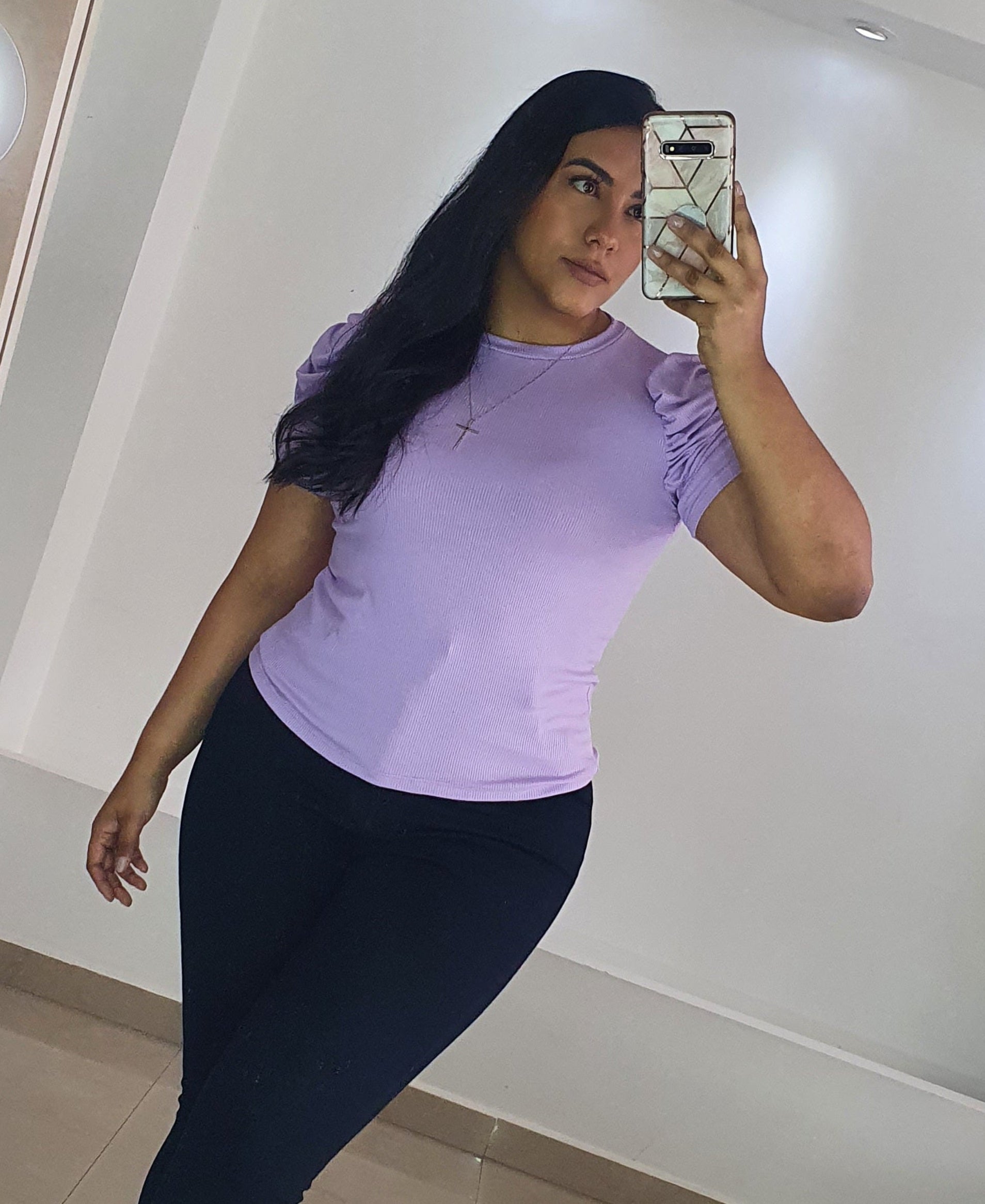 Blusa Manga Corta Resorte Talla Plus