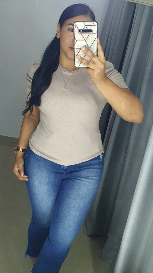 Blusa Manga Corta Resorte Talla Plus