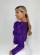 Blusa Escote Nudo Manga Larga Bombacha