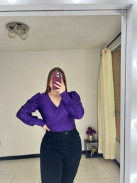 Body Manga Larga Cruzado Tallas Plus