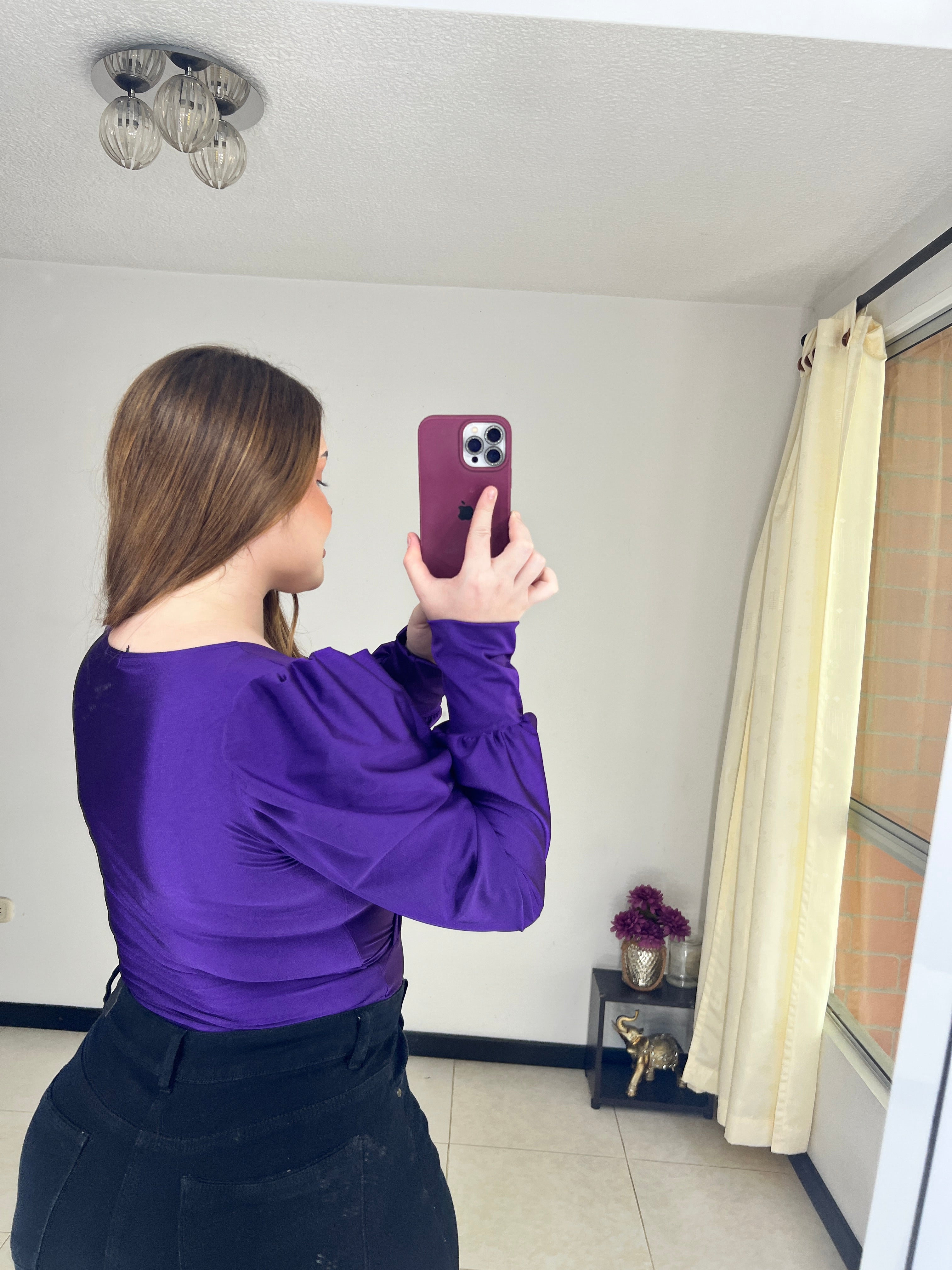 Body Manga Larga Cruzado Tallas Plus