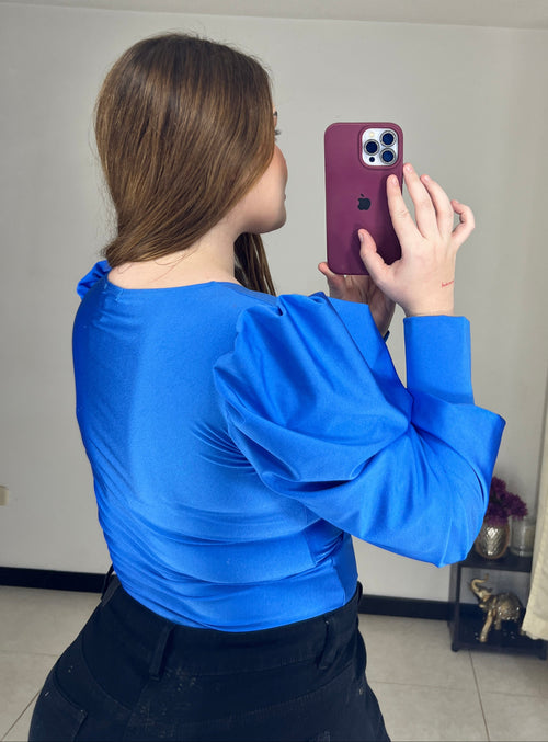 Body Manga Larga Cruzado Tallas Plus